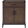 Salem Solid Wood Nightstand with Drawer and Shelf, Medium Oak Brown, Perfect for Bedrooms, Living Rooms, and Small Spaces – Leick Home, 9067-MED(Coffee Bean)