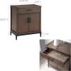 Salem Solid Wood Nightstand with Drawer and Shelf, Medium Oak Brown, Perfect for Bedrooms, Living Rooms, and Small Spaces – Leick Home, 9067-MED(Coffee Bean)