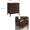 Salem Solid Wood Nightstand with Drawer and Shelf, Medium Oak Brown, Perfect for Bedrooms, Living Rooms, and Small Spaces – Leick Home, 9067-MED(Distressed Riverstone)