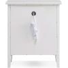 Salem Solid Wood Nightstand with Drawer and Shelf, Medium Oak Brown, Perfect for Bedrooms, Living Rooms, and Small Spaces – Leick Home, 9067-MED(Orchid White)