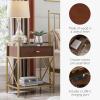 Salem Solid Wood Nightstand with Drawer and Shelf, Medium Oak Brown, Perfect for Bedrooms, Living Rooms, and Small Spaces – Leick Home, 9067-MED(Walnut)