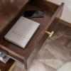 Salem Solid Wood Nightstand with Drawer and Shelf, Medium Oak Brown, Perfect for Bedrooms, Living Rooms, and Small Spaces – Leick Home, 9067-MED(Walnut)