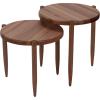 Haven Ridge Solid Wood Oval Side Table with Drawer and Shelf, Medium Oak Brown, Perfect for Living Rooms, Bedrooms, and Small Spaces – Leick Home, 9042-MED(Natural Jequitiba)