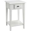 Leick Home 10032-RS Mission Cabinet End Table, Made with Solid Wood, Side Table for Living Room, Bedroom and Printer Stand, Russet Finish(Farmhouse White)