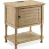 Leick Home 10082-WA Two Drawer Mirrored Diamond Filigree X Base Nightstand Side Table, Walnut(Desert Sand)