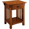 Leick Home 10082-WA Two Drawer Mirrored Diamond Filigree X Base Nightstand Side Table, Walnut(Medium Oak / Blackened)