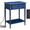 Leick Home 10082-WA Two Drawer Mirrored Diamond Filigree X Base Nightstand Side Table, Walnut(Navy)
