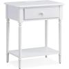 Leick Home 10082-WA Two Drawer Mirrored Diamond Filigree X Base Nightstand Side Table, Walnut(Orchid White)