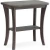 Leick Home 10305-RG Rustic Wire Brushed Driftwood Narrow Side Table with Shelf, Rustic Gray(Rustic Gray)