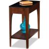 Leick Home 11407 Empiria One Drawer Side Table, Walnut and Foundry Bronze(Chestnut)