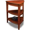 Leick Home 11407 Empiria One Drawer Side Table, Walnut and Foundry Bronze(Glazed Auburn)