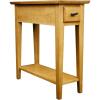 Leick Home 15-In Wide End Table, Solid Wood Construction, One Drawer, One Lower Shelf, Narrow Width, Easy-Assembly, Chocolate Oak, 15.0 In. W x 24.0 In. D x 24.0 In. H, 10071-CH(Desert Sands)