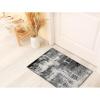 Leick Home 594184 Laraline Runner Vintage Turkish Medallion Collage Faded Fuchsia Living Room Bedroom Area Rug Runner 1’9″ x 5’11″(Black/Gray)