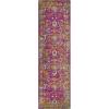 Leick Home 594184 Laraline Runner Vintage Turkish Medallion Collage Faded Fuchsia Living Room Bedroom Area Rug Runner 1’9″ x 5’11″(Fuchsia)