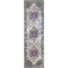 Leick Home 594184 Laraline Runner Vintage Turkish Medallion Collage Faded Fuchsia Living Room Bedroom Area Rug Runner 1’9″ x 5’11″(Fuchsia/Tan)
