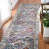 Leick Home 594184 Laraline Runner Vintage Turkish Medallion Collage Faded Fuchsia Living Room Bedroom Area Rug Runner 1’9″ x 5’11″(Gray/Pink)