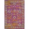 Leick Home 594234 Laraline Vintage Turkish Medallion Collage Faded Fuchsia Living Room Bedroom Area Rug Rectangle 5’3″ x 7’7″