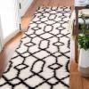 Leick Home 594465 Rixelle Soft Shag Geo Modern Rug Ivory/Charcoal Living Room Bedroom Area Rug Rectangle 3’9″ x 5’9″(2’2″ x 7’7″ (Rectangular))