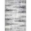 Leick Home 594598 Zielle Soft Shag Painterly Modern Rug Gray Living Room Bedroom Area Rug Rectangle 5’3″ x 7’7″