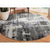 Leick Home 596106 Oryn Vintage Multicolor Medallion Boho Chic Living Room Bedroom Area Rug 5’3″ Round(Black/Gray)