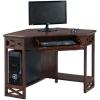 Leick Home 81430 Corner Computer/Writing Desk with Drawer and Shelf, Chocolate Oak(Chocolate Oak)