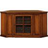 Leick Home 82285 Mission Corner TV Stand Made from Solid Wood, One Door and Adjustable Shelf, for 50″ TVs, Mission Oak(Medium Oak / Oil Rubbed Bronze)