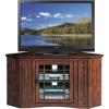 Leick Home 82285 Mission Corner TV Stand Made from Solid Wood, One Door and Adjustable Shelf, for 50″ TVs, Mission Oak(Mission Oak / Blackened)