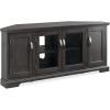 Leick Home 82285 Mission Corner TV Stand Made from Solid Wood, One Door and Adjustable Shelf, for 50″ TVs, Mission Oak(Riverstone / Pewter)