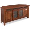 Leick Home 85162 TV Stand with Bookshelf Storage, for 65″ TV’s, Cottage White(Distressed Rustic Autumn)