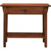 Leick Home Boa Console Table, Solid Wood, Bottom Display Shelf, Narrow Depth, Easy-Assembly, For Living Room/Hallway, Chocolate Cherry, 38.0 in. W x 14.0 in. D x 30.0 in. H, 10332(Russet)
