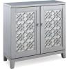 Leick Home Mission Hall Console Table, Solid Wood, 2-Door Storage with 1 Interior Shelf, Slim Profile, Easy Assembly, Russet Brown, 30 in L x 11 in D x 30 in H, Small Entryway Cabinet, 10001-RS(Silver Leaf)