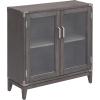 Leick Home Mission Hall Console Table, Solid Wood, 2-Door Storage with 1 Interior Shelf, Slim Profile, Easy Assembly, Russet Brown, 30 in L x 11 in D x 30 in H, Small Entryway Cabinet, 10001-RS(Anthracite)