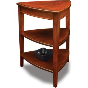 Leick Home 11407 Empiria One Drawer Side Table, Walnut and Foundry Bronze(Glazed Auburn)
