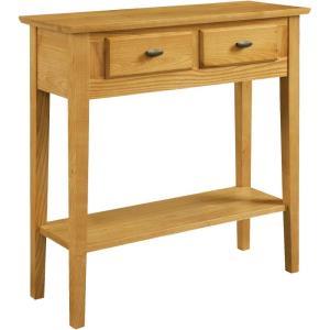 Leick Home Boa Console Table, Solid Wood, Bottom Display Shelf, Narrow Depth, Easy-Assembly, For Living Room/Hallway, Chocolate Cherry, 38.0 in. W x 14.0 in. D x 30.0 in. H, 10332(Desert Sands)