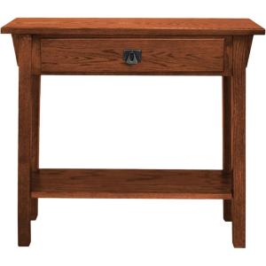 Leick Home Boa Console Table, Solid Wood, Bottom Display Shelf, Narrow Depth, Easy-Assembly, For Living Room/Hallway, Chocolate Cherry, 38.0 in. W x 14.0 in. D x 30.0 in. H, 10332(Russet)