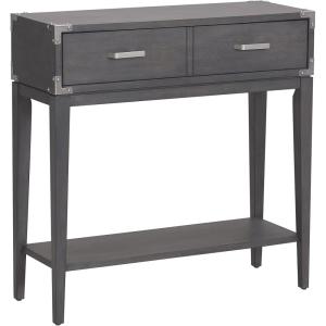 Leick Home Boa Console Table, Solid Wood, Bottom Display Shelf, Narrow Depth, Easy-Assembly, For Living Room/Hallway, Chocolate Cherry, 38.0 in. W x 14.0 in. D x 30.0 in. H, 10332(Anthracite)