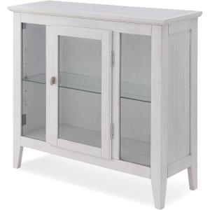 Leick Home Mission Hall Console Table, Solid Wood, 2-Door Storage with 1 Interior Shelf, Slim Profile, Easy Assembly, Russet Brown, 30 in L x 11 in D x 30 in H, Small Entryway Cabinet, 10001-RS(Weathered White)