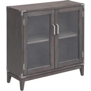 Leick Home Mission Hall Console Table, Solid Wood, 2-Door Storage with 1 Interior Shelf, Slim Profile, Easy Assembly, Russet Brown, 30 in L x 11 in D x 30 in H, Small Entryway Cabinet, 10001-RS(Anthracite)