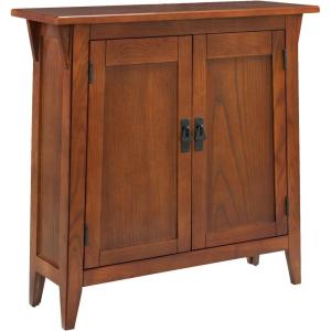 Leick Home Mission Hall Console Table, Solid Wood, 2-Door Storage with 1 Interior Shelf, Slim Profile, Easy Assembly, Russet Brown, 30 in L x 11 in D x 30 in H, Small Entryway Cabinet, 10001-RS(Russet)