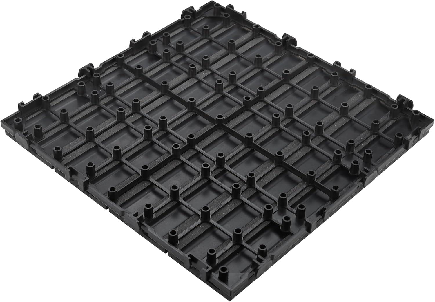 image:imageDesign House Straight Edge Trim for Square Deck Tiles Covers 6 Square Feet Ebony 4PackModern Ebony