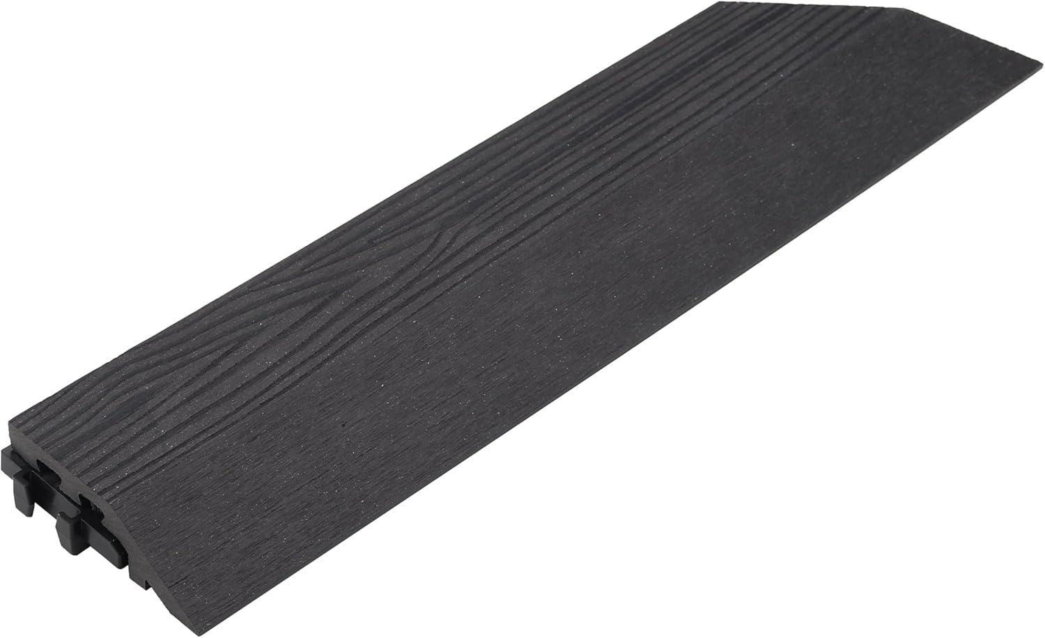 image:imageDesign House Straight Edge Trim for Square Deck Tiles Covers 6 Square Feet Ebony 4PackModern Ebony