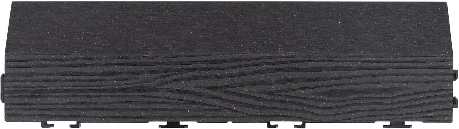 image:imageDesign House Straight Edge Trim for Square Deck Tiles Covers 6 Square Feet Ebony 4PackModern Ebony