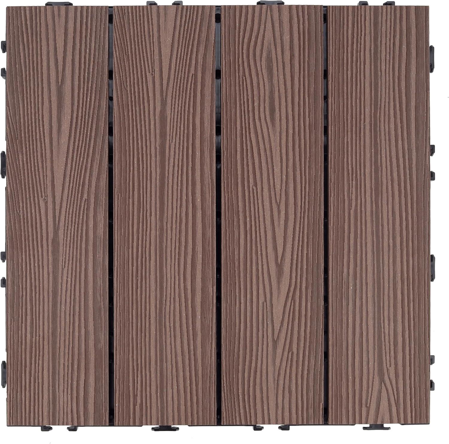 image:imageDesign House Straight Edge Trim for Square Deck Tiles Covers 6 Square Feet Ebony 4PackRusset Canyon