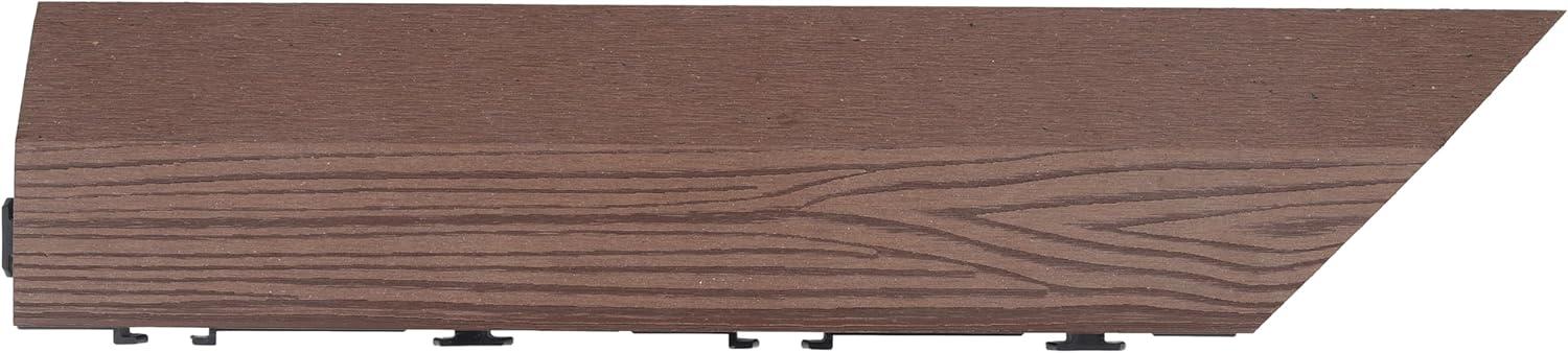 image:imageDesign House Straight Edge Trim for Square Deck Tiles Covers 6 Square Feet Ebony 4PackRusset Canyon