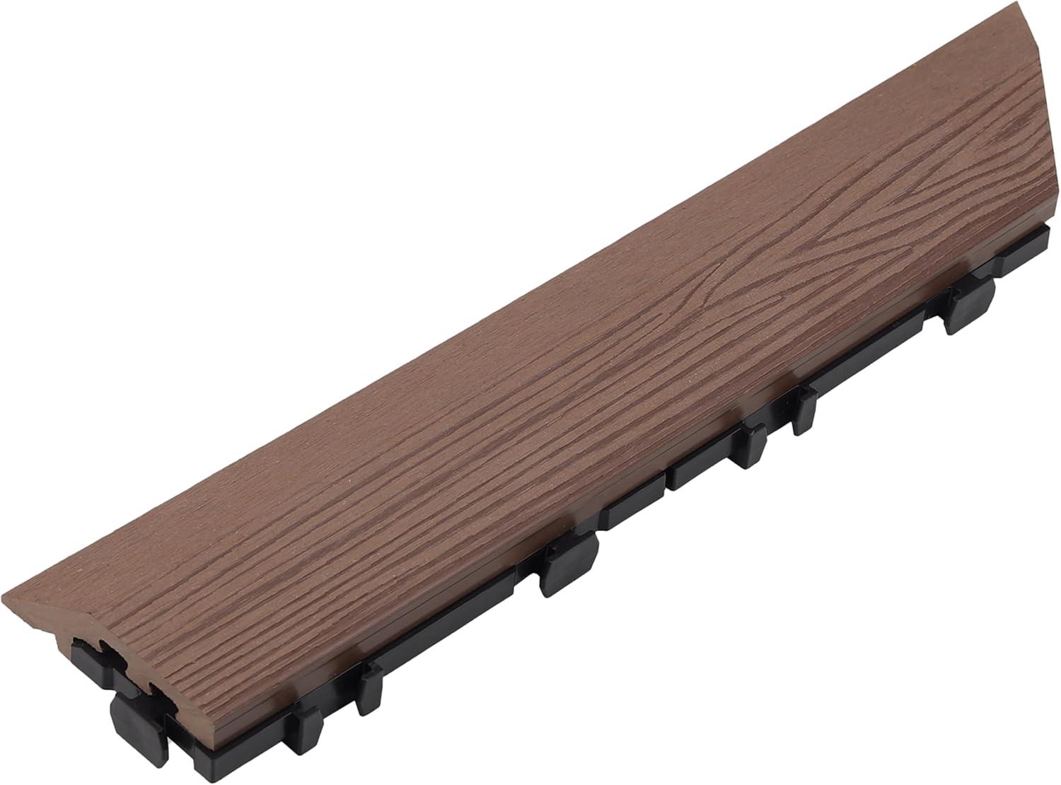 image:imageDesign House Straight Edge Trim for Square Deck Tiles Covers 6 Square Feet Ebony 4PackRusset Canyon
