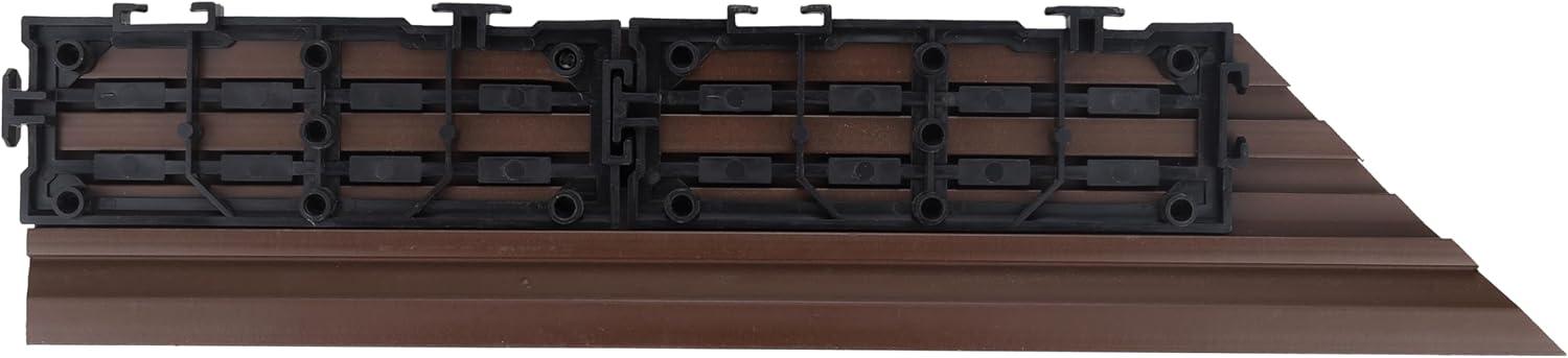 image:imageDesign House Straight Edge Trim for Square Deck Tiles Covers 6 Square Feet Ebony 4PackRusset Canyon
