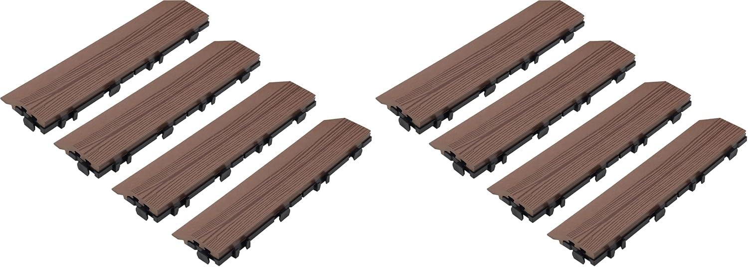 image:imageDesign House Straight Edge Trim for Square Deck Tiles Covers 6 Square Feet Ebony 4PackRusset Canyon