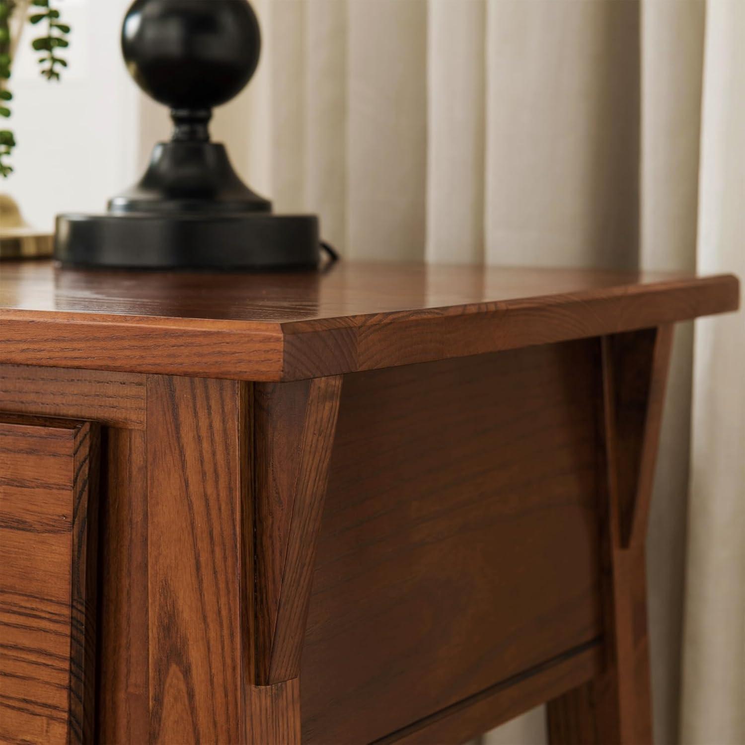 image:imageLeick Home 214411 Mission End Table with Drawer Made with Solid Wood Side Table for Living Room Bedroom and Office 2Pack Russet FinishRusset
