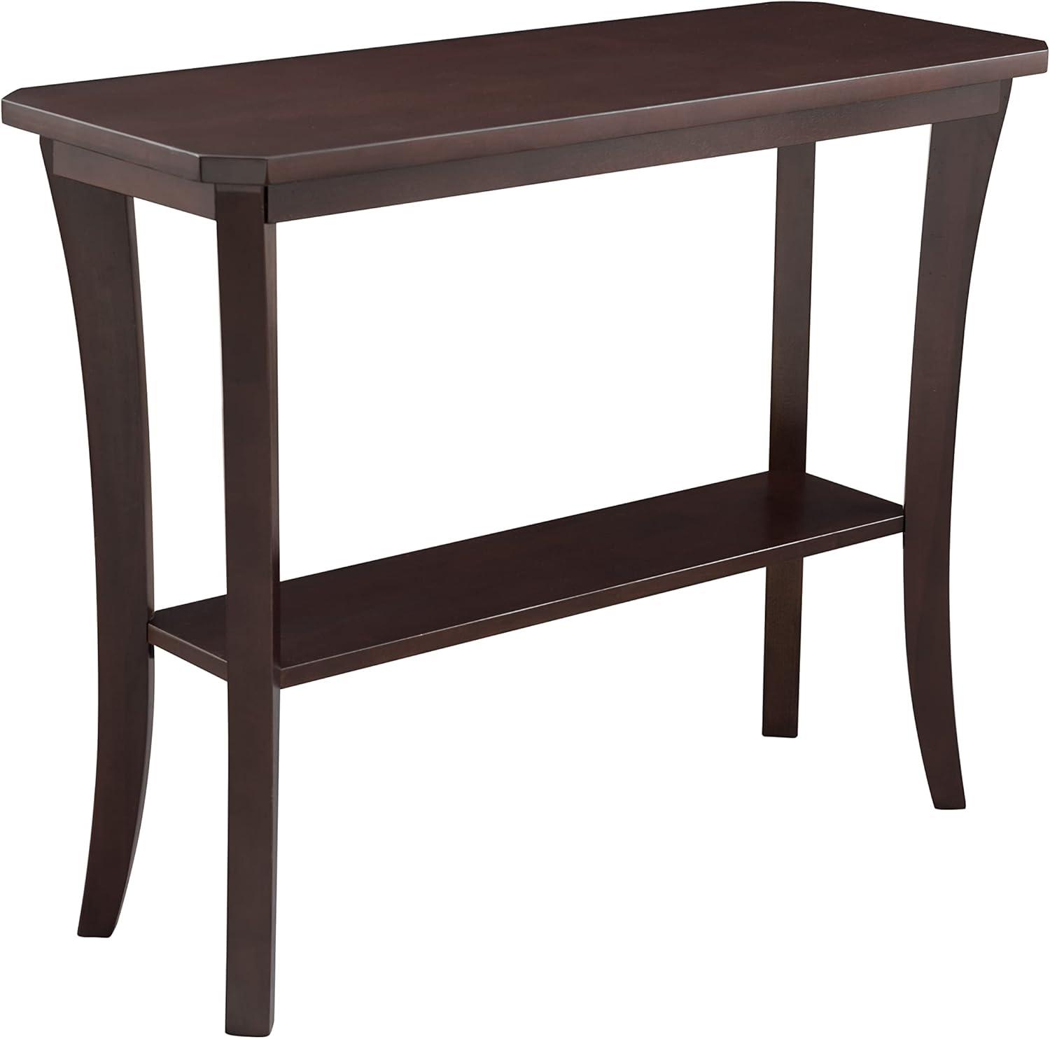 image:imageLeick Home 24032 Beckett One Drawer Hall Stand with Shelf for Living Room Hallway Entryway AnthracitePewterChocolate Oak