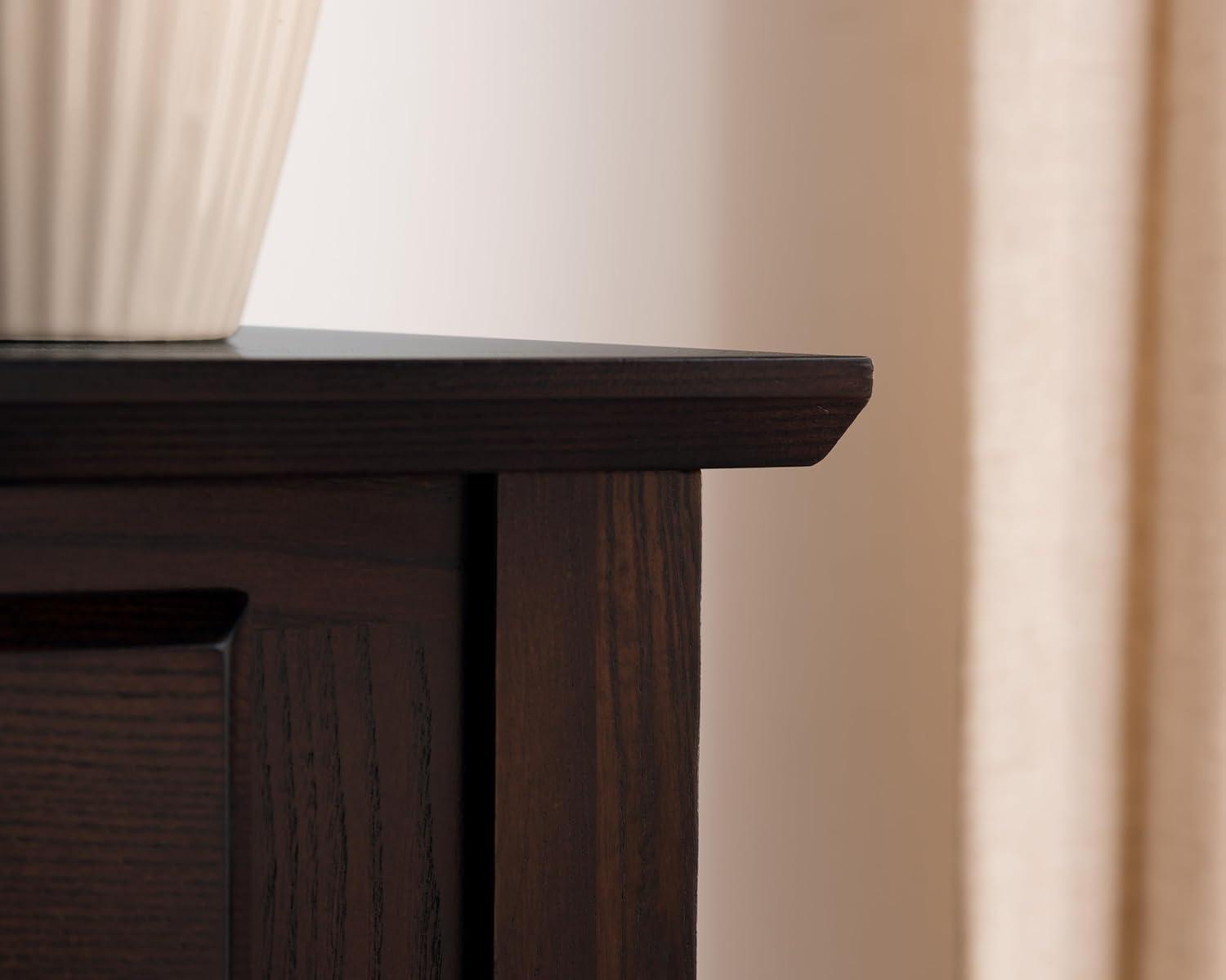 image:imageLeick Home 24032 Beckett One Drawer Hall Stand with Shelf for Living Room Hallway Entryway AnthracitePewterChocolate Oak